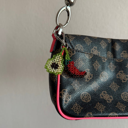 Keychain Avocado & Chilli Glass