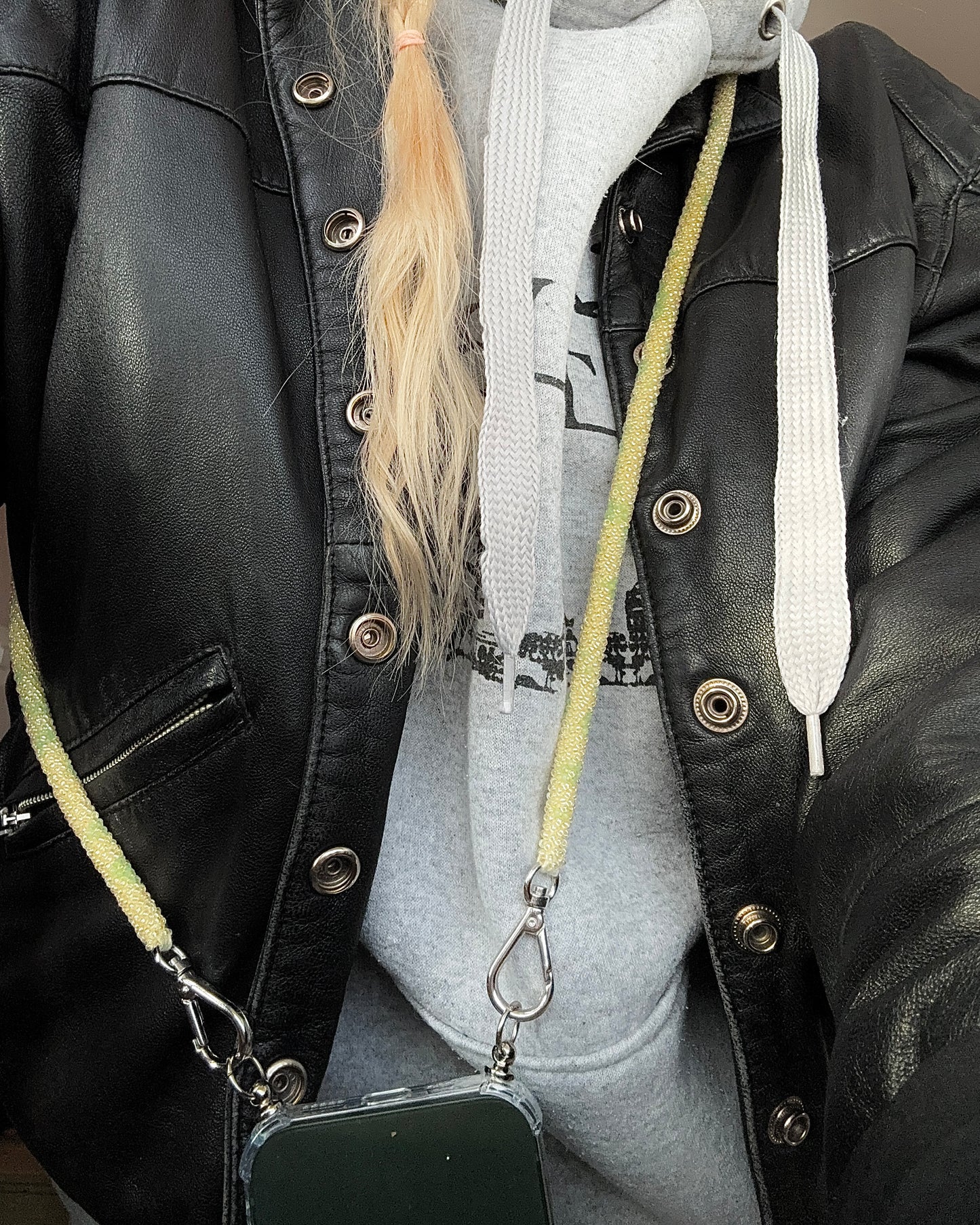 Yellow with Green Spots Phone Case Rope