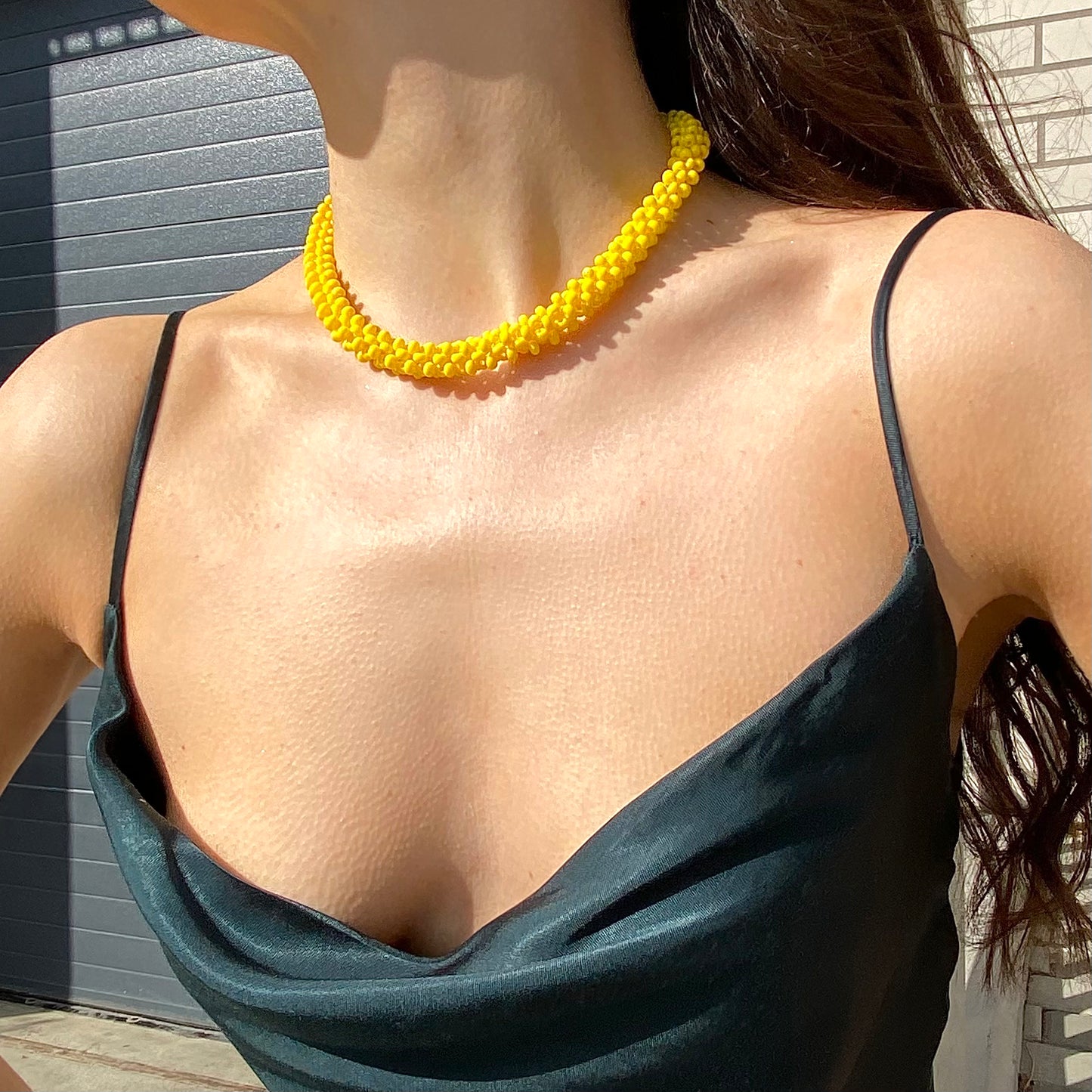 Thick Square Rope Alike Necklace