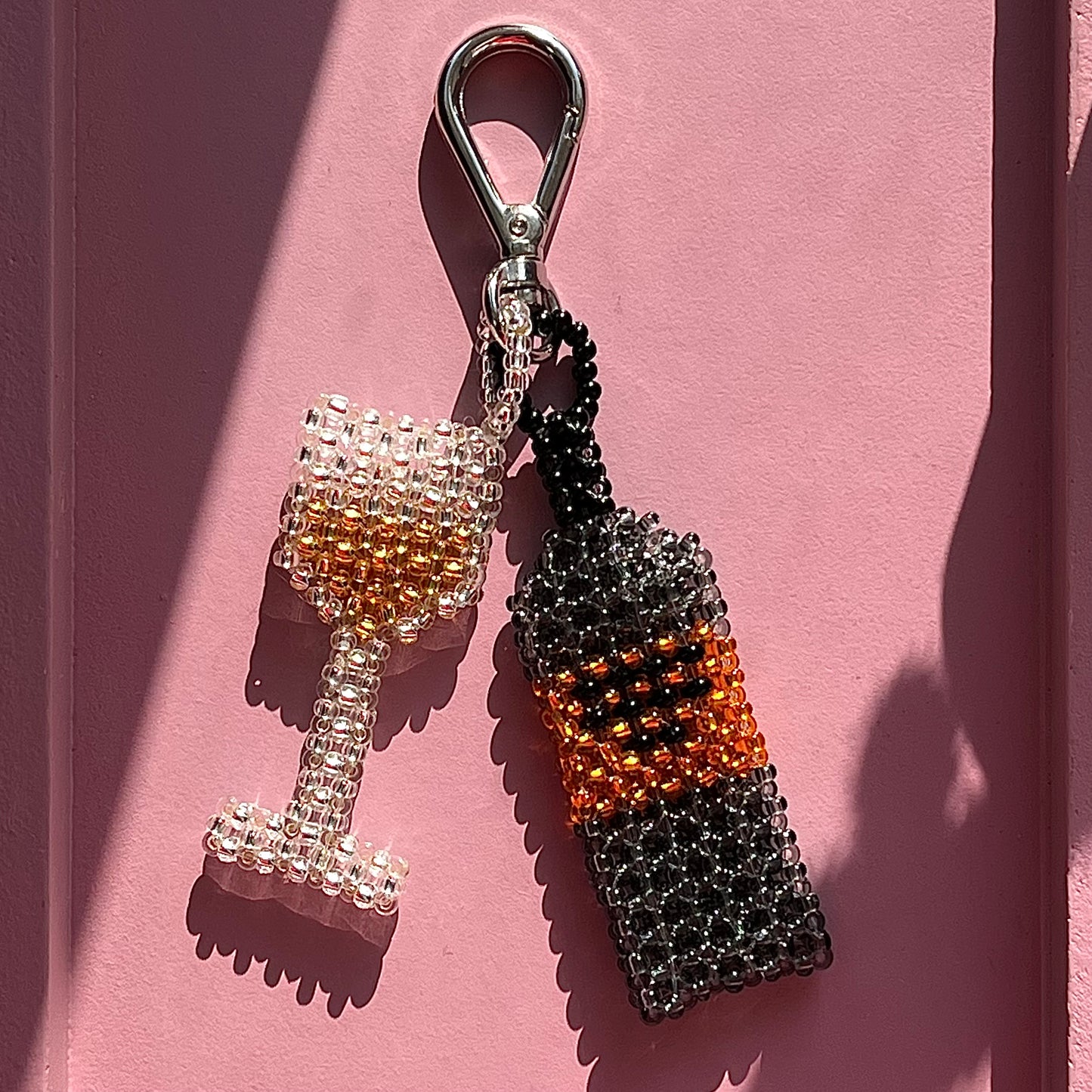 Keychain Prosecco & Glass