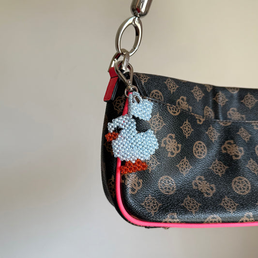 Keychain Pastel Blue Duck & Heart