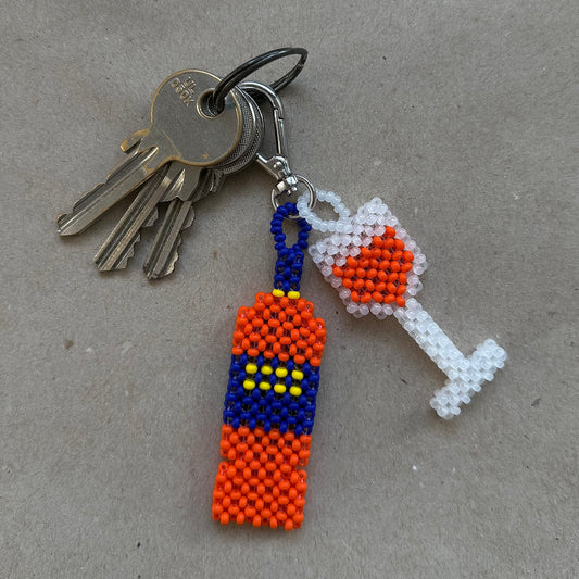 Keychain Aperitif & Glass (Matte)