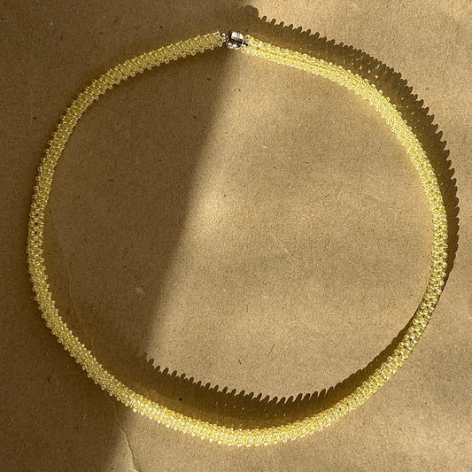 Thin Square Rope Alike Necklace