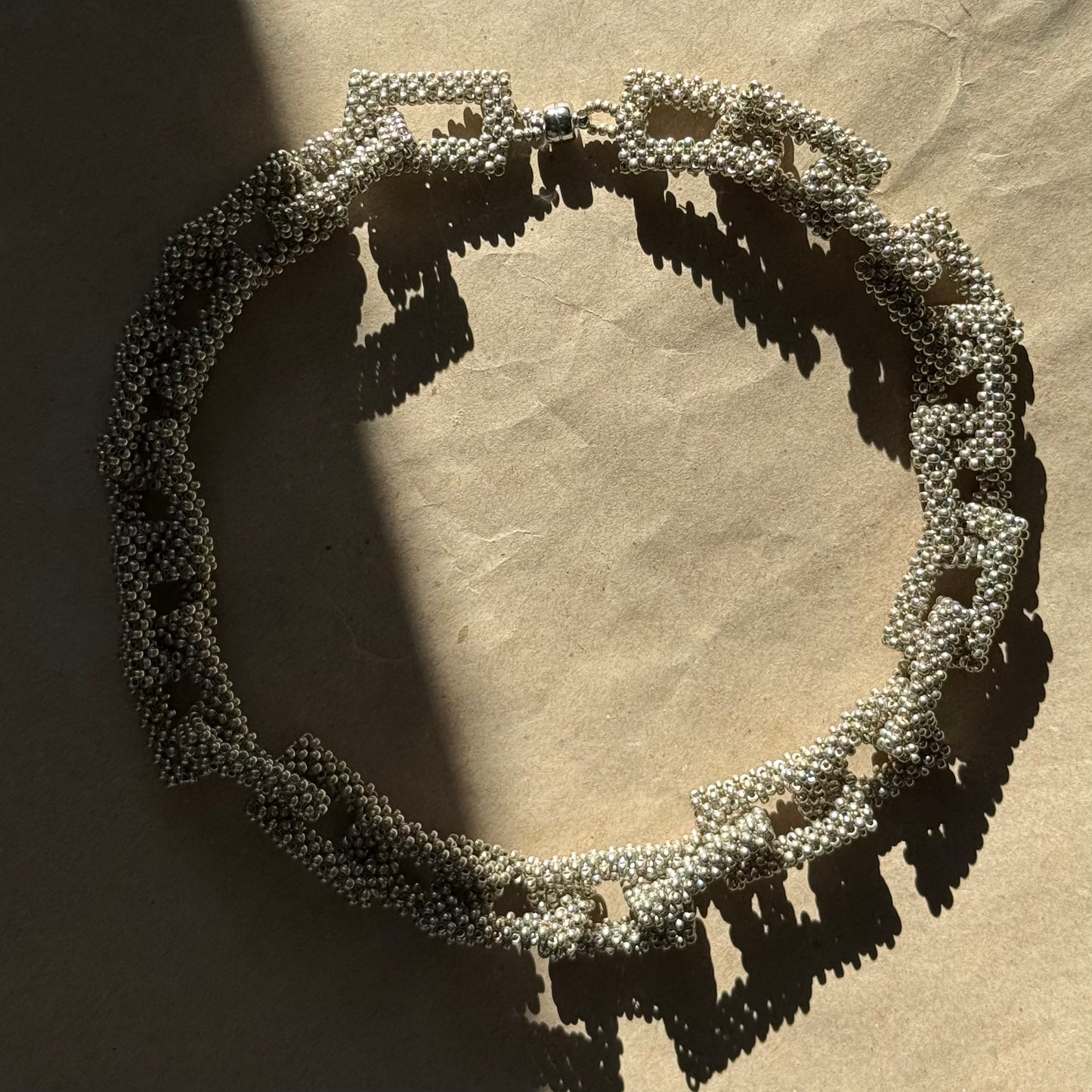 Very Silver Rectangular Chain Necklace