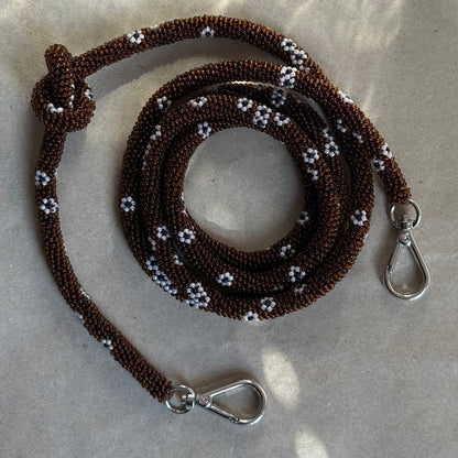 Glass Brown & Flower Phone Case Rope