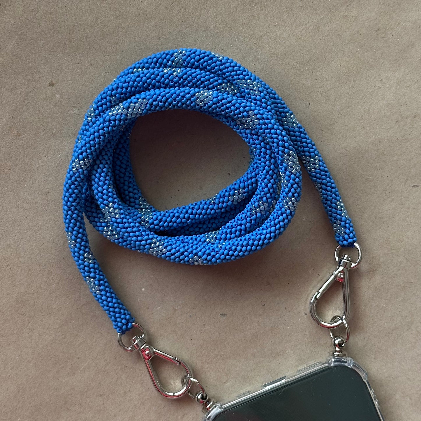 Blue Sugar with Blue Spots Phone Case Rope