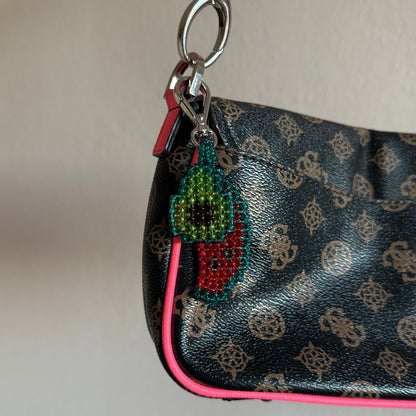 Keychain Avocado & Watermelon Glass