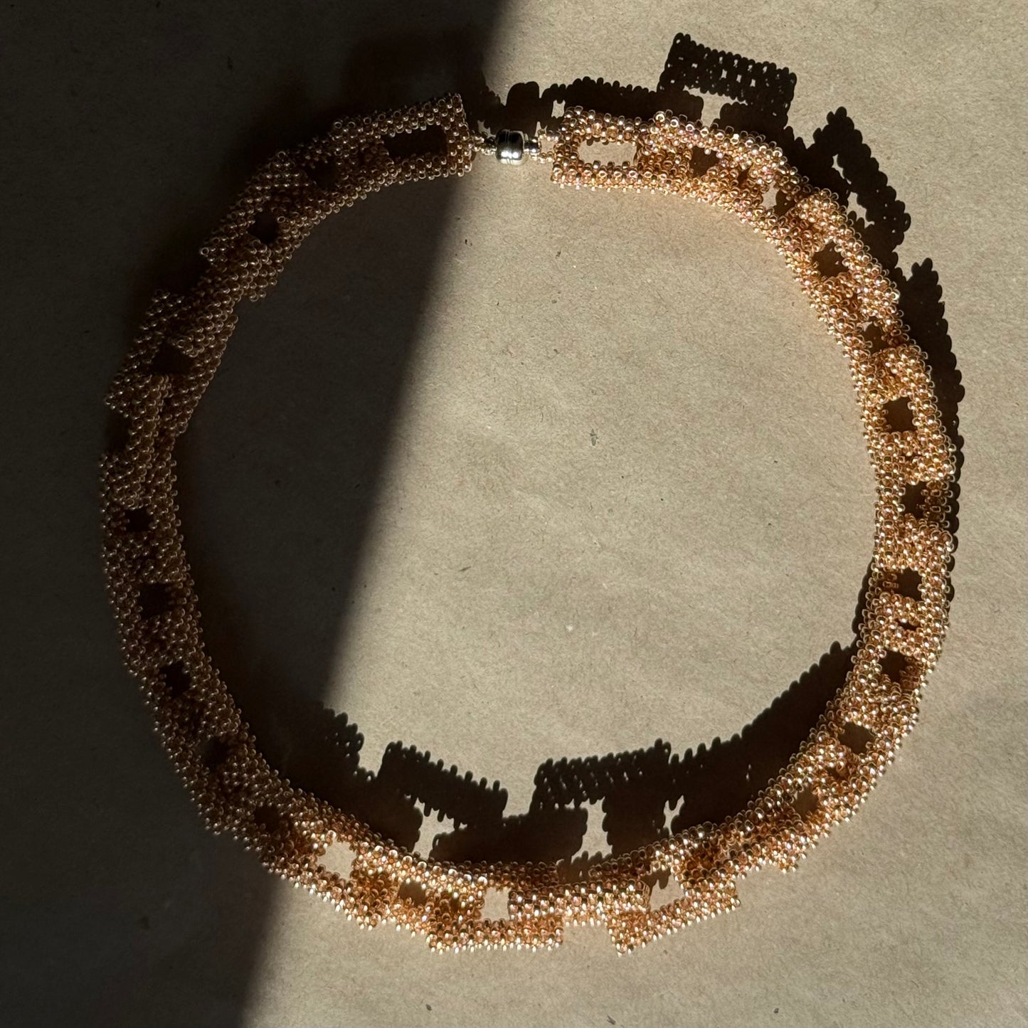 Very Golden Rectangular Chain Necklace