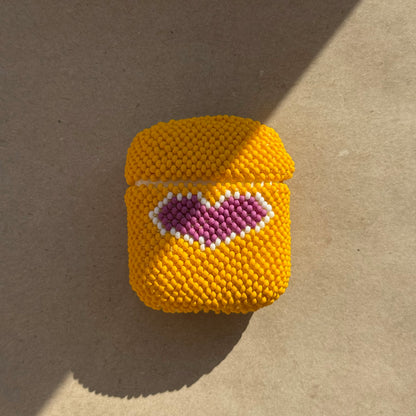 AirPods Case (G2) Bright Touch Yellow & Heart
