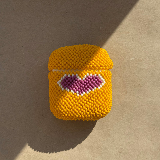AirPods Case (G2) Bright Touch Yellow & Heart