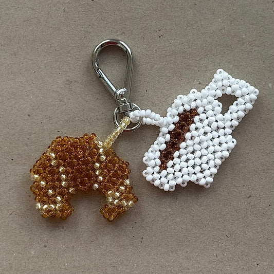 Keychain Croissant & Coffee