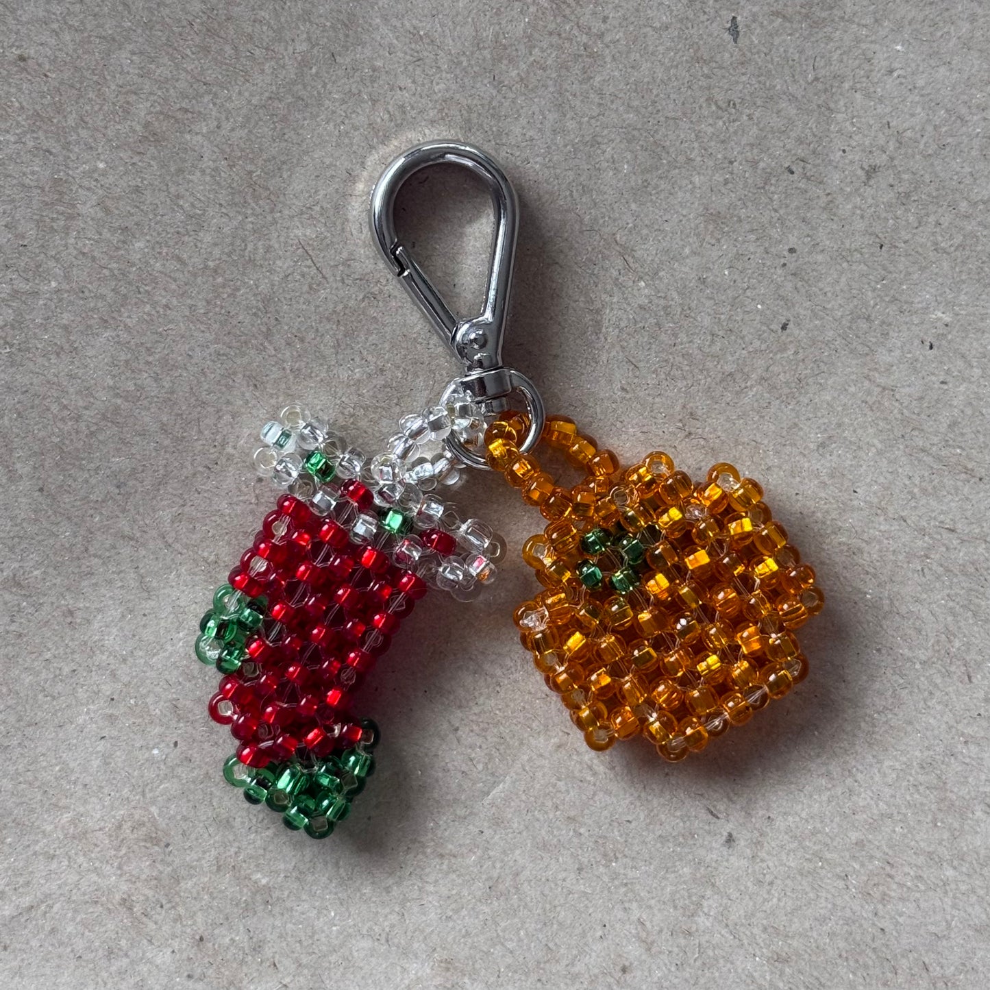 Keychain Tangerine & Christmas Stocking