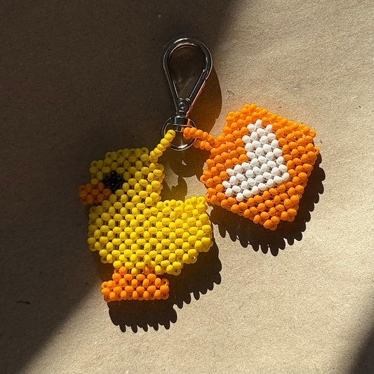 Keychain Duck & Heart