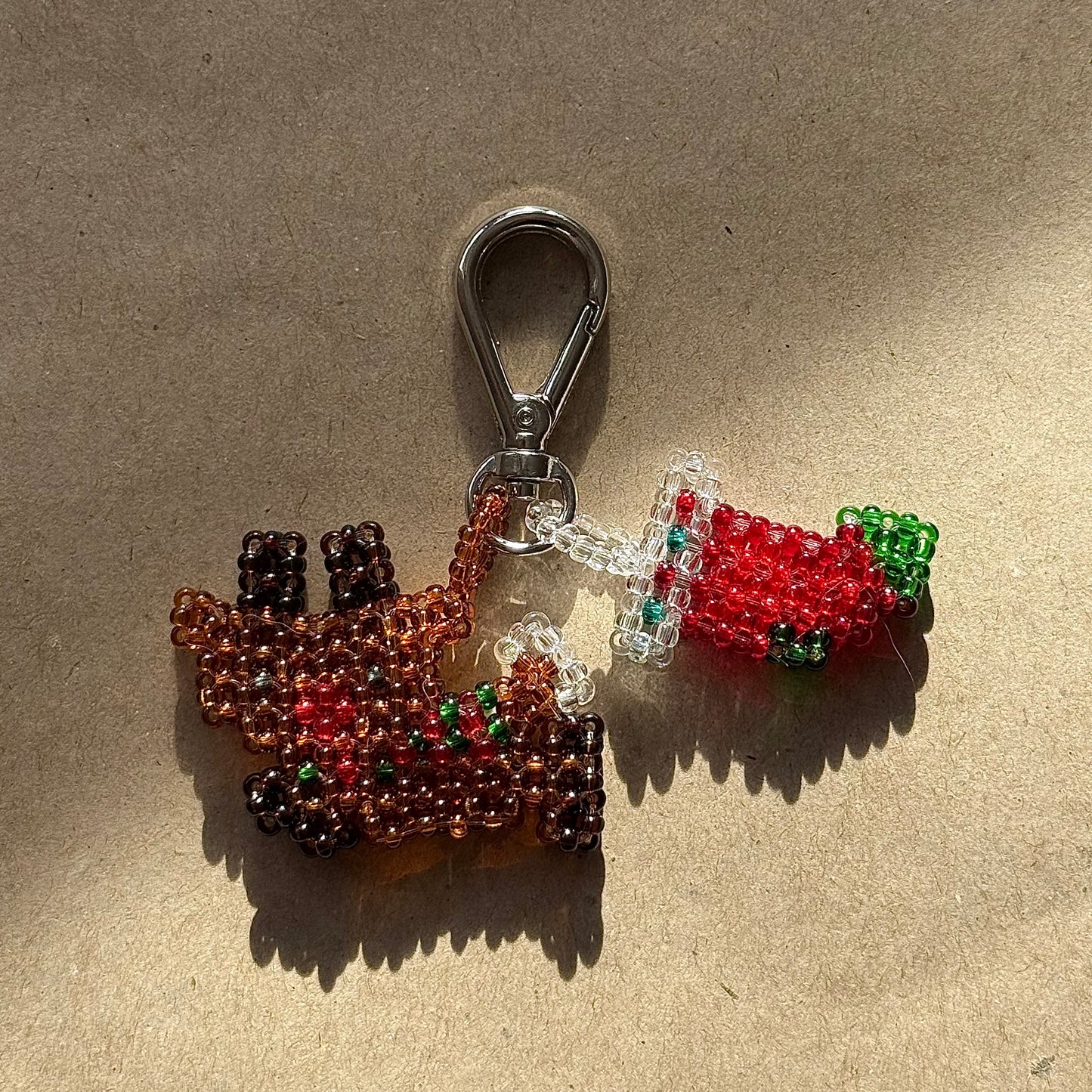 Keychain Deer & Christmas Stocking