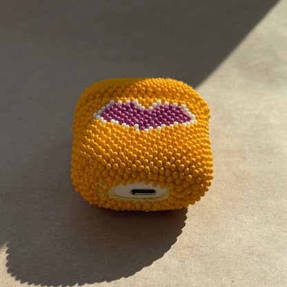 AirPods Case (G2) Bright Touch Yellow & Heart