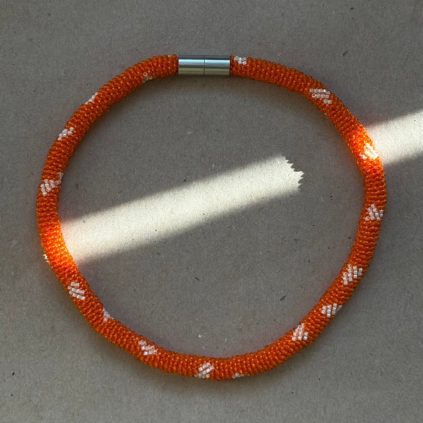 Orange & Spots Rope Necklace