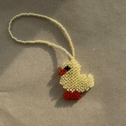 Butter Yellow Duck & Heart Accessory
