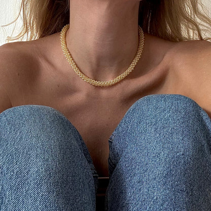 Pastel Square Rope Alike Necklace
