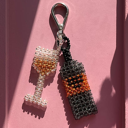 Keychain Prosecco & Glass