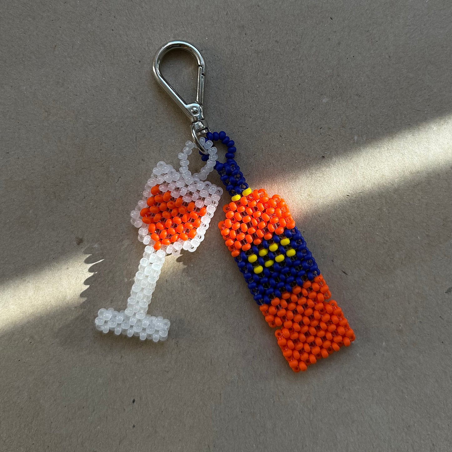 Keychain Aperitif & Glass (Matte)