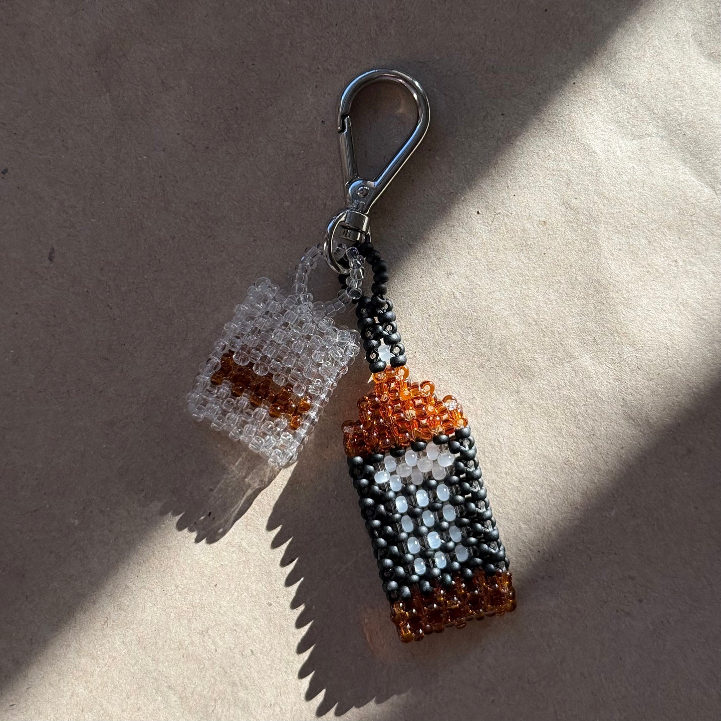 Keychain Whisky & Glass (Glassy)