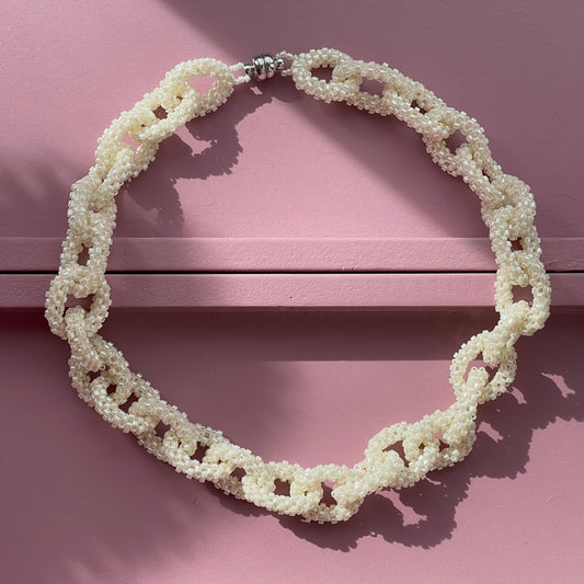 White Chocolate Chain Necklace