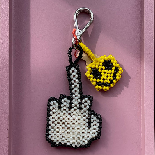 Keychain F & Smile Emoji