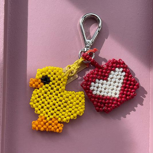 Keychain Duck & Heart